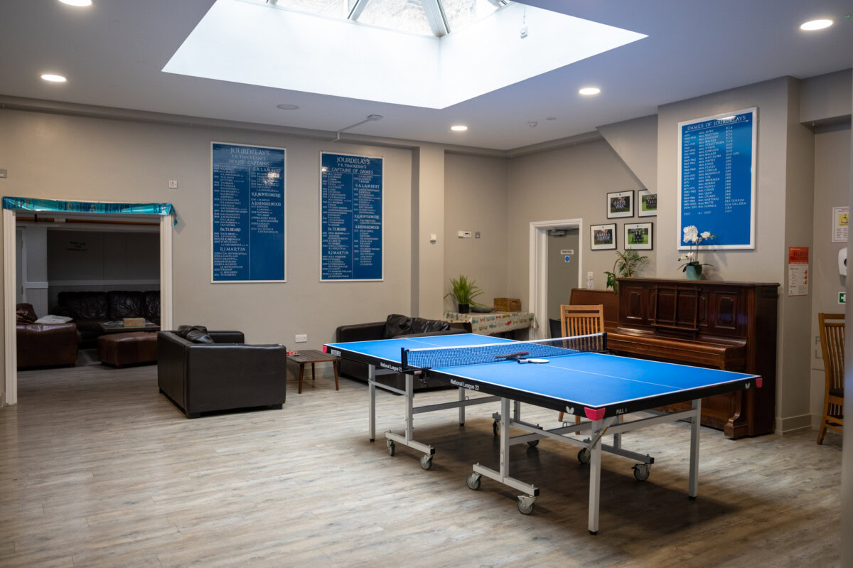 Eton boarding house common room