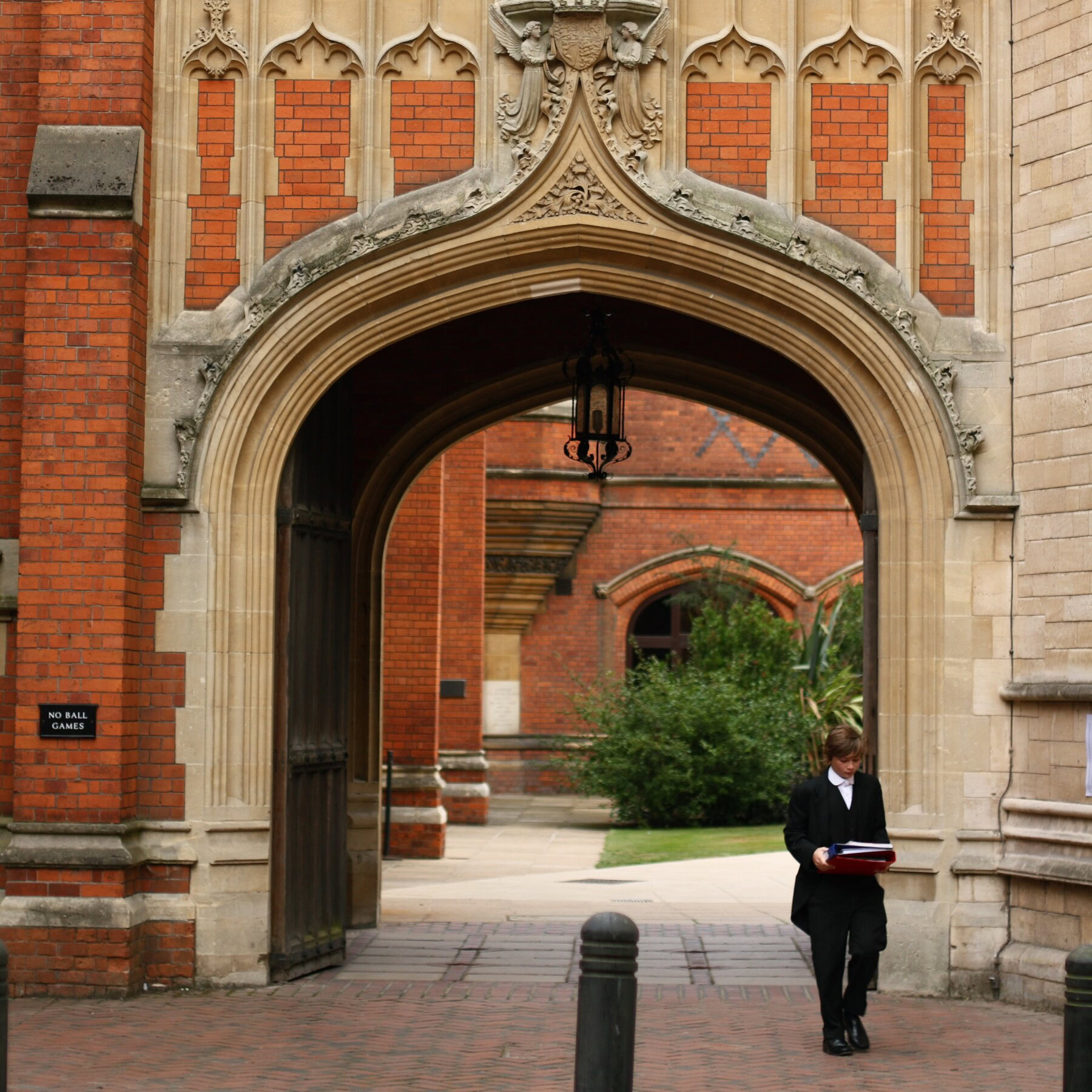 An Eton College student wearing the school uniform